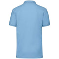 Sky Blue - Back - Fruit of the Loom Mens 65-35 Polo Shirt