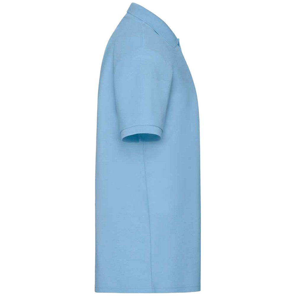 Sky Blue - Side - Fruit of the Loom Mens 65-35 Polo Shirt