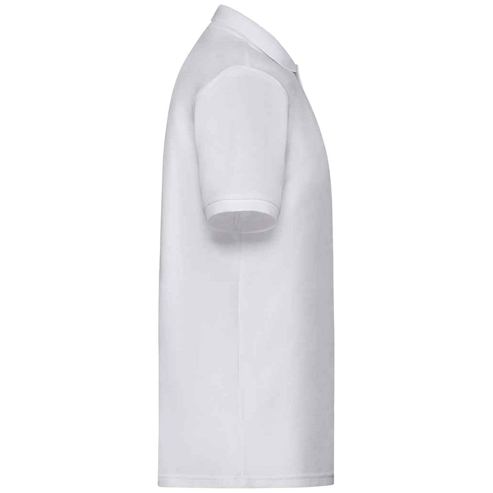 White - Side - Fruit of the Loom Mens 65-35 Polo Shirt