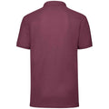 Burgundy - Back - Fruit of the Loom Mens 65-35 Polo Shirt