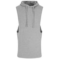 Sports Grey - Front - AWDis Cool Mens Urban Sleeveless Hoodie