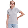 Light Oxford Grey - Back - Russell Womens-Ladies Polycotton Classic Polo Shirt