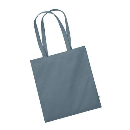 Dusty Blue - Front - Westford Mill EarthAware Organic Bag For Life Tote Bag