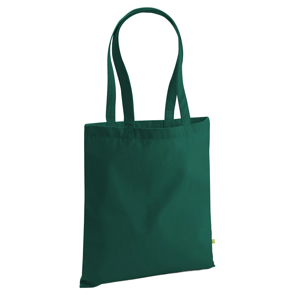 Bottle Green - Front - Westford Mill EarthAware Organic Bag For Life Tote Bag