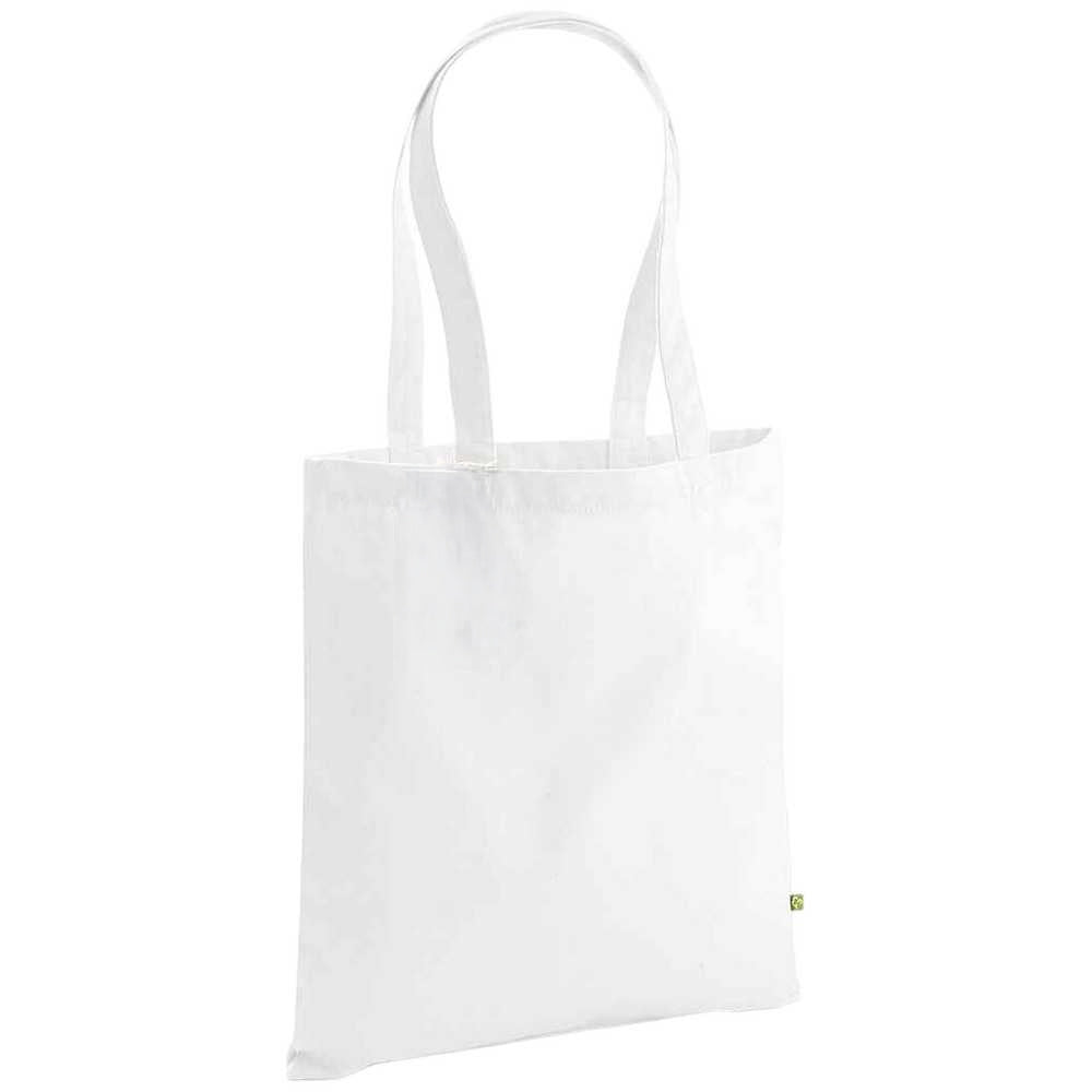White - Back - Westford Mill EarthAware Organic Bag For Life Tote Bag