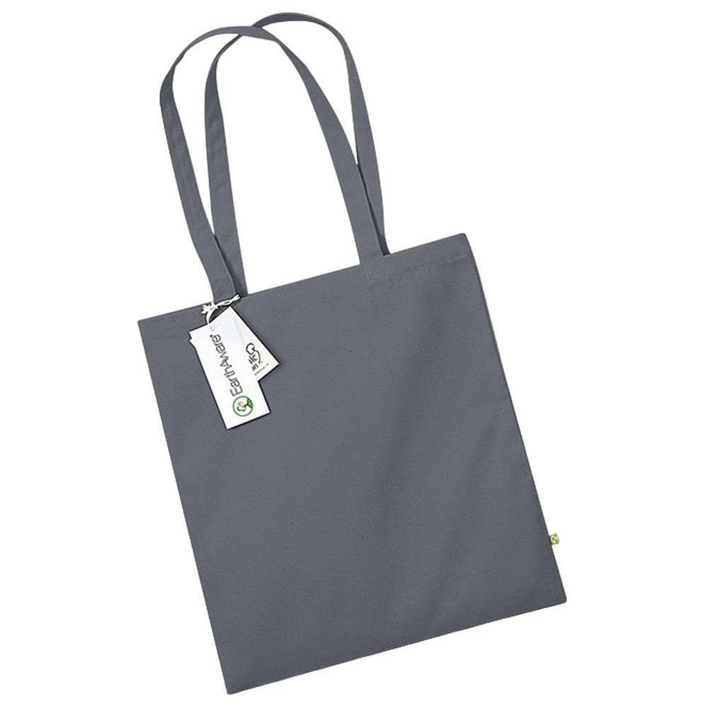 Graphite Grey - Front - Westford Mill EarthAware Organic Bag For Life Tote Bag