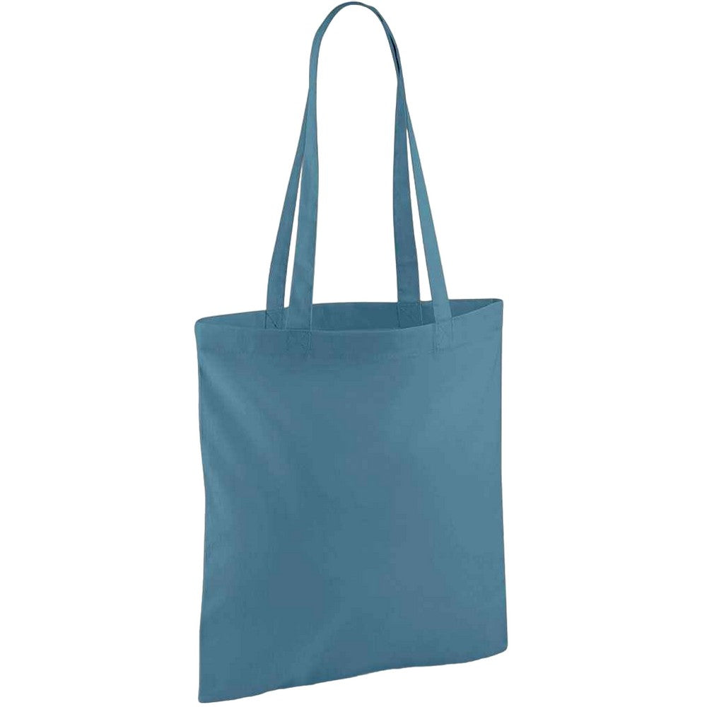Airforce Blue - Back - Westford Mill Bag For Life Long Handle Tote Bag
