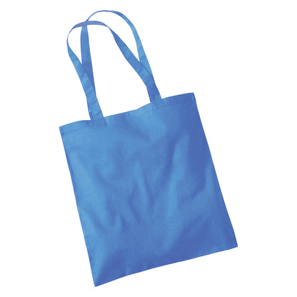 Cornflower Blue - Back - Westford Mill Bag For Life Long Handle Tote Bag