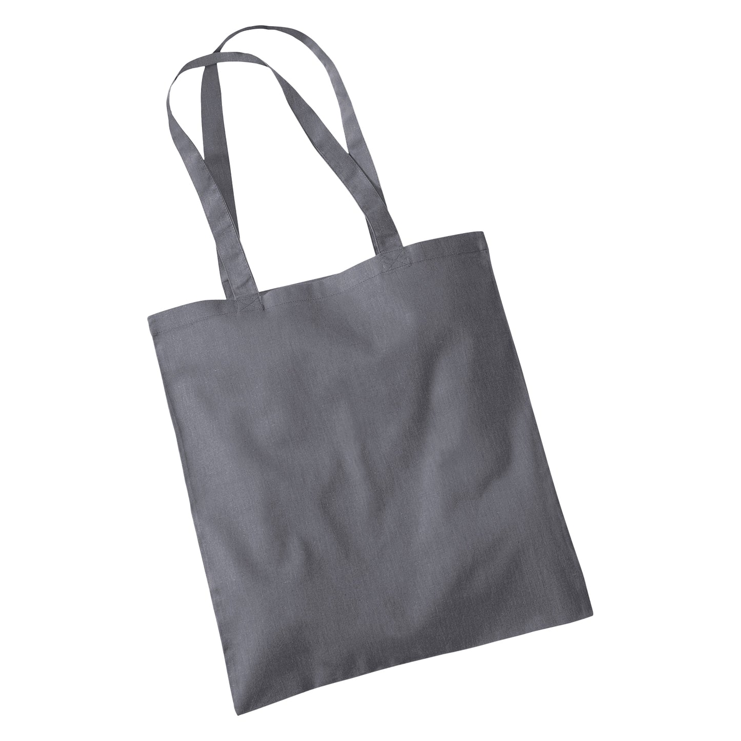 Graphite Grey - Back - Westford Mill Bag For Life Long Handle Tote Bag