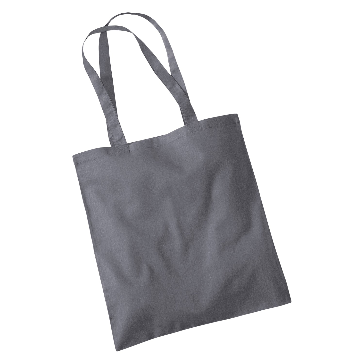 Graphite Grey - Back - Westford Mill Bag For Life Long Handle Tote Bag