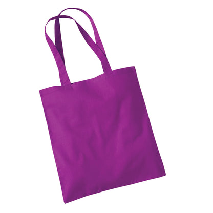 Magenta - Back - Westford Mill Bag For Life Long Handle Tote Bag