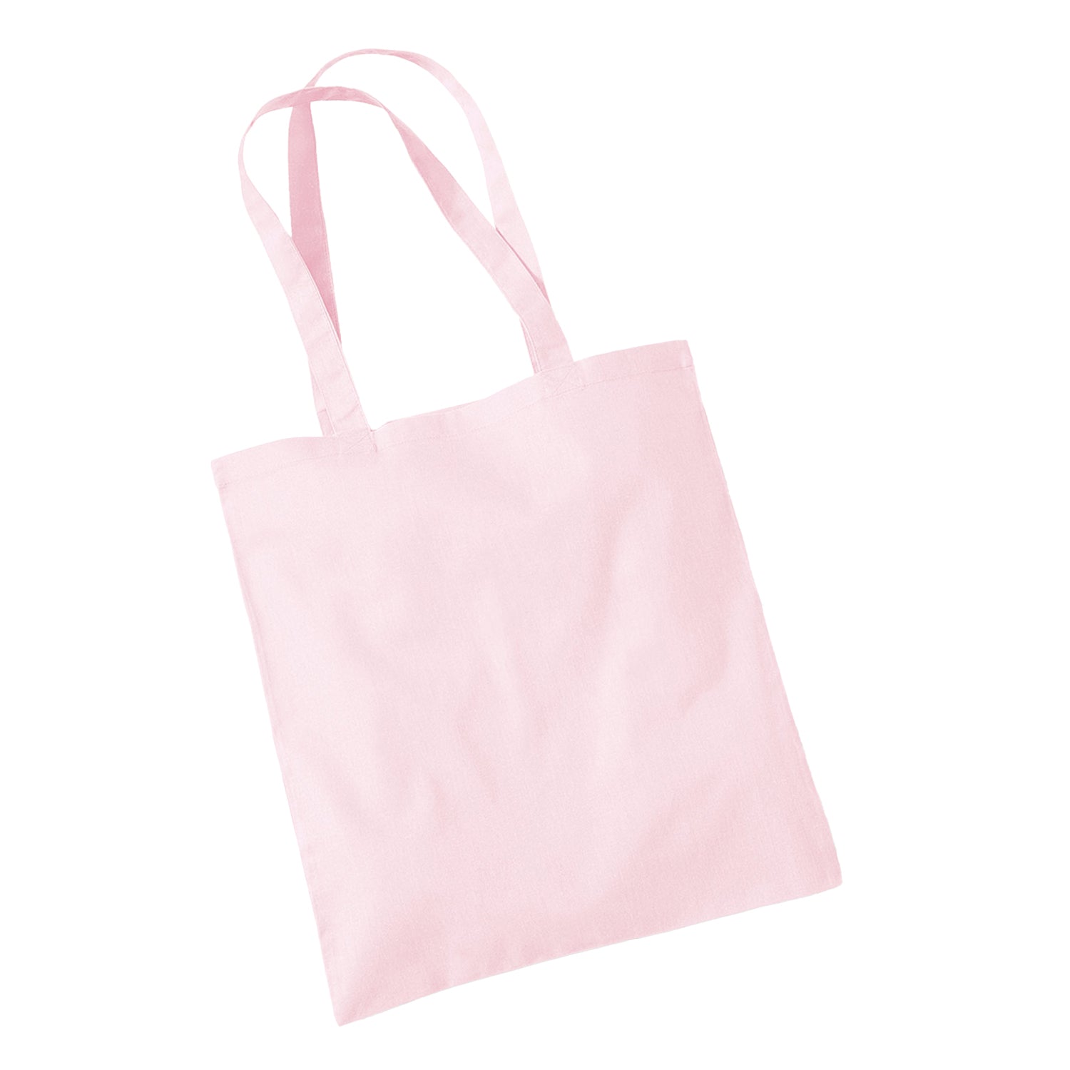 Pastel Pink - Back - Westford Mill Bag For Life Long Handle Tote Bag