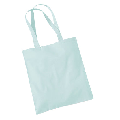 Pastel Mint - Front - Westford Mill Bag For Life Long Handle Tote Bag