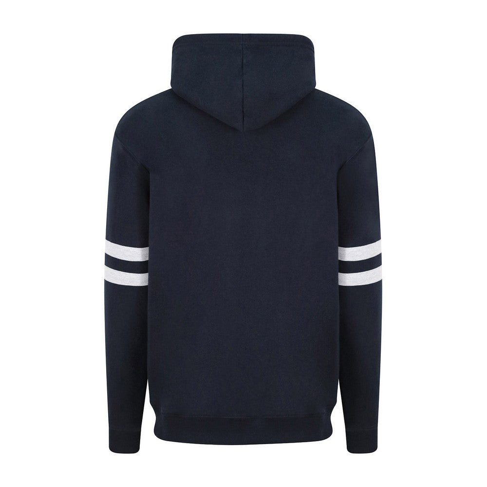 New French Navy-Heather Grey - Back - Awdis Mens Game Day Hoodie