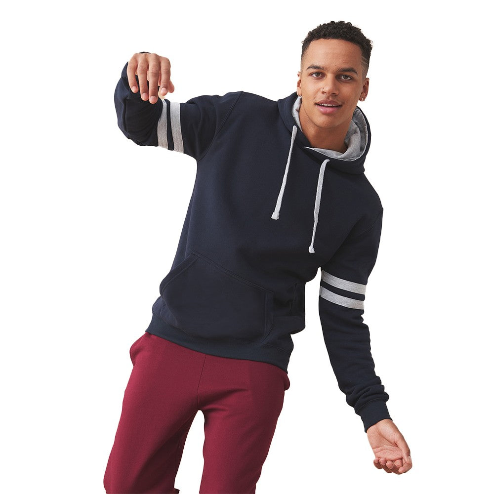 New French Navy-Heather Grey - Side - Awdis Mens Game Day Hoodie