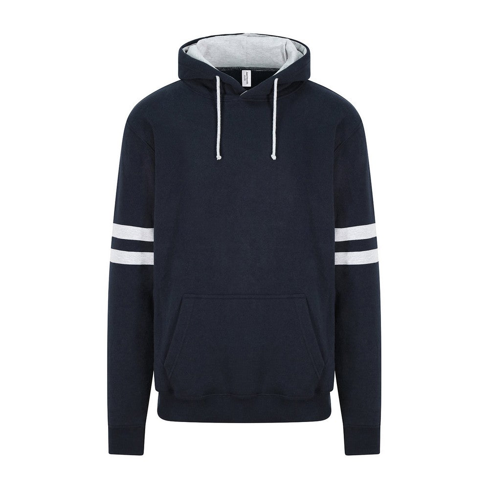 New French Navy-Heather Grey - Front - Awdis Mens Game Day Hoodie