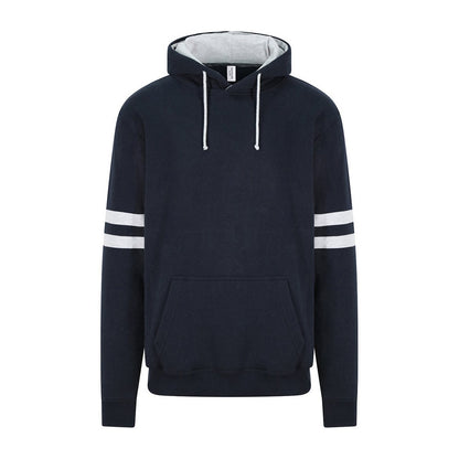 New French Navy-Heather Grey - Front - Awdis Mens Game Day Hoodie