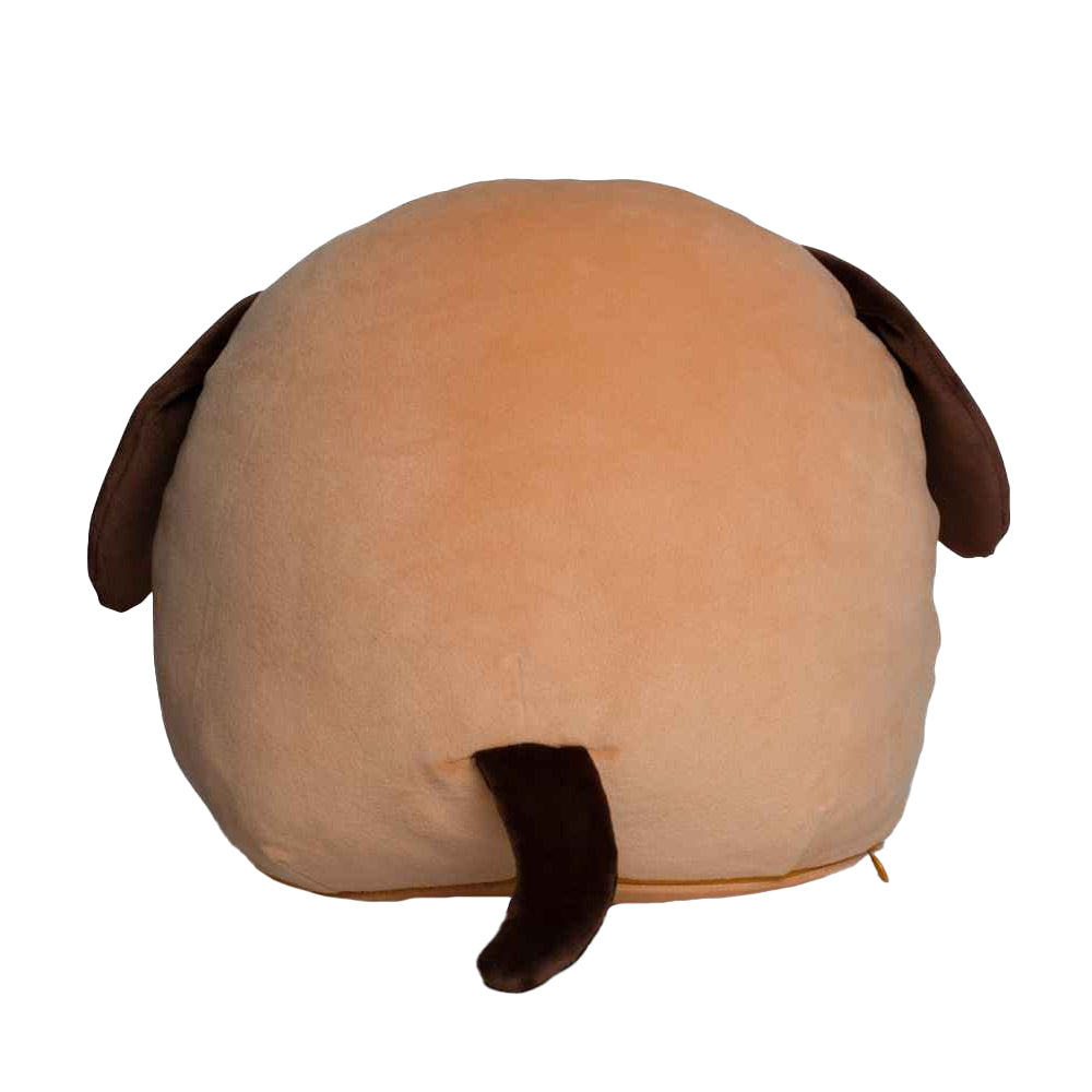 Brown - Back - Mumbles Squidgy Dog Plush Toy