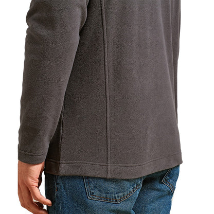 Dark Grey - Back - Premier Unisex Adult Recyclight Quarter Zip Fleece Top
