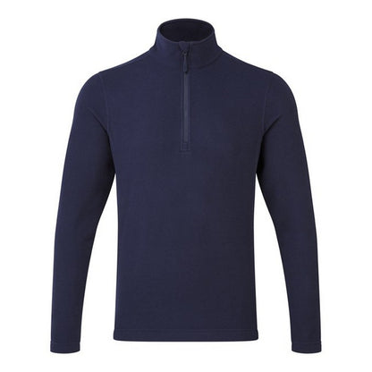 Navy - Front - Premier Unisex Adult Recyclight Quarter Zip Fleece Top