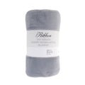 Grey - Front - Ribbon Eskimo Style Polyester Dog Blanket