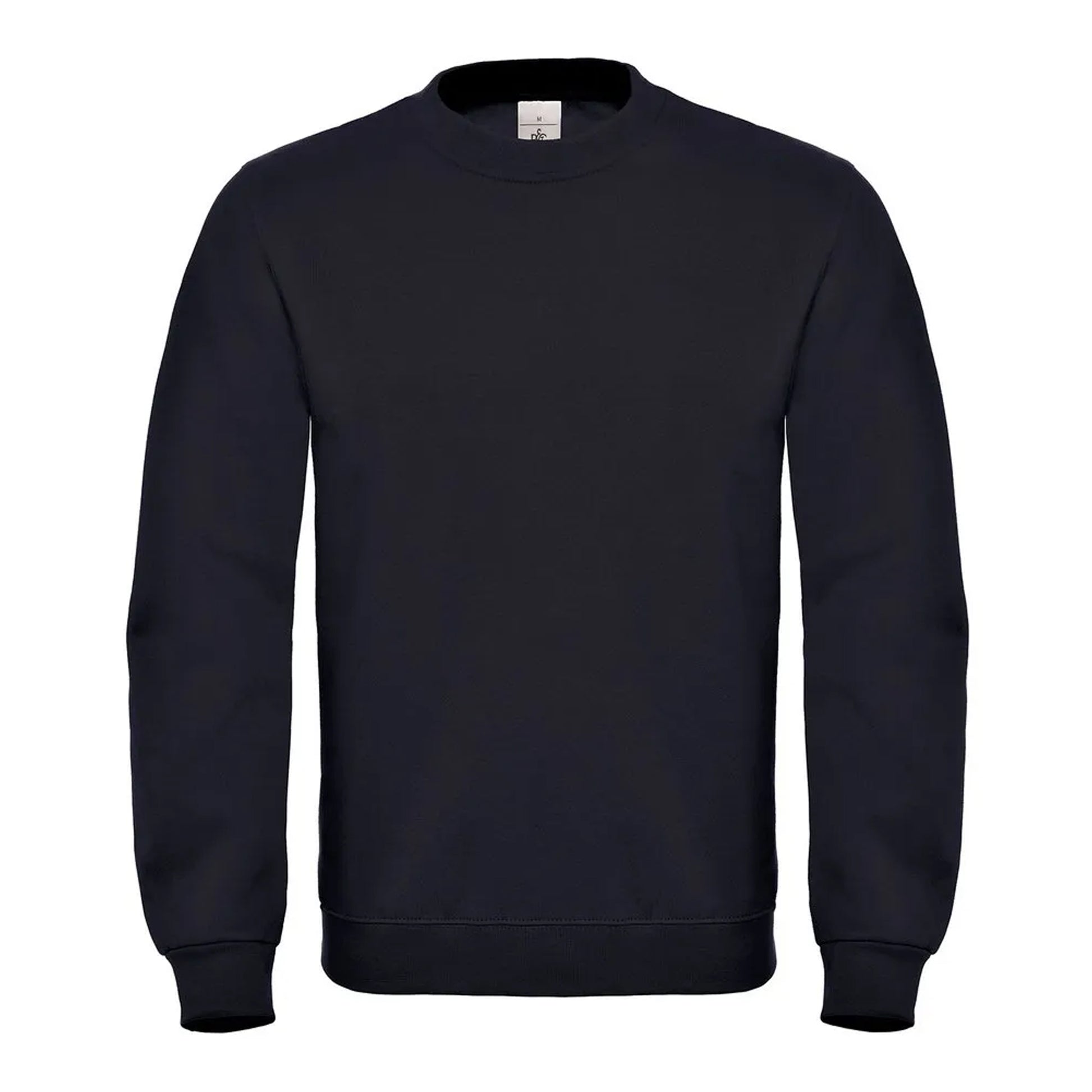 Black - Front - B&C Mens ID.002 Cotton Sweatshirt