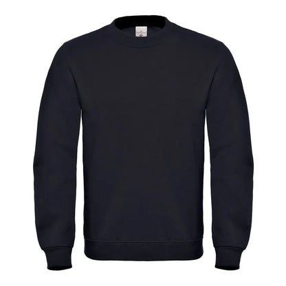 Black - Front - B&C Mens ID.002 Cotton Sweatshirt