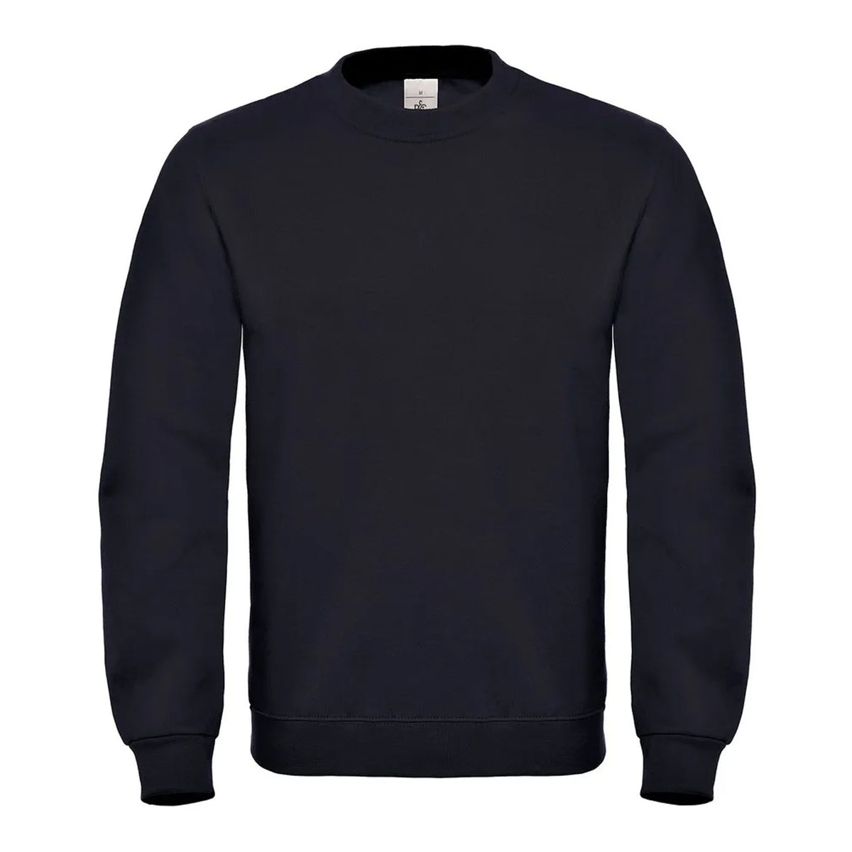 Black - Front - B&C Mens ID.002 Cotton Sweatshirt