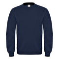 Navy - Front - B&C Mens ID.002 Cotton Sweatshirt