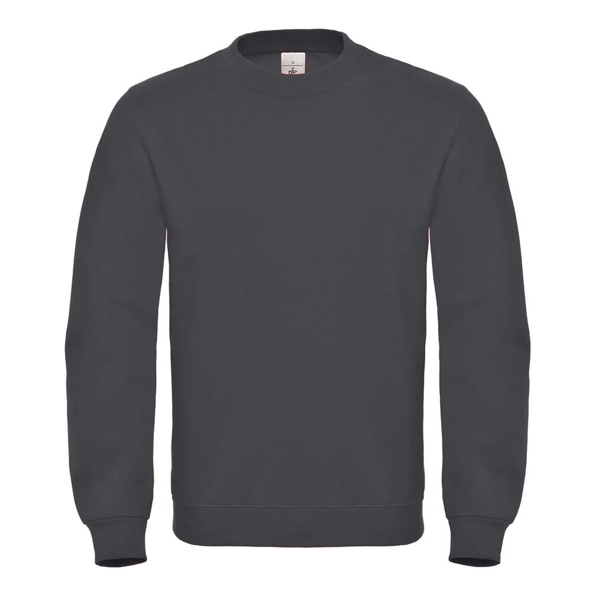 Anthracite - Front - B&C Mens ID.002 Cotton Sweatshirt