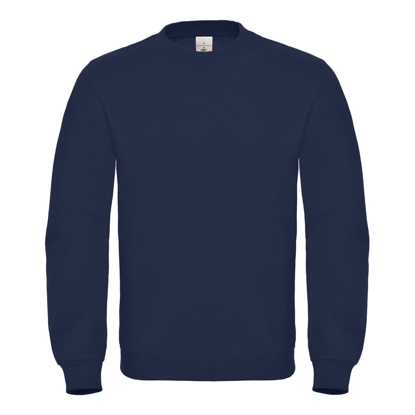 Navy - Front - B&C Mens ID.002 Cotton Sweatshirt