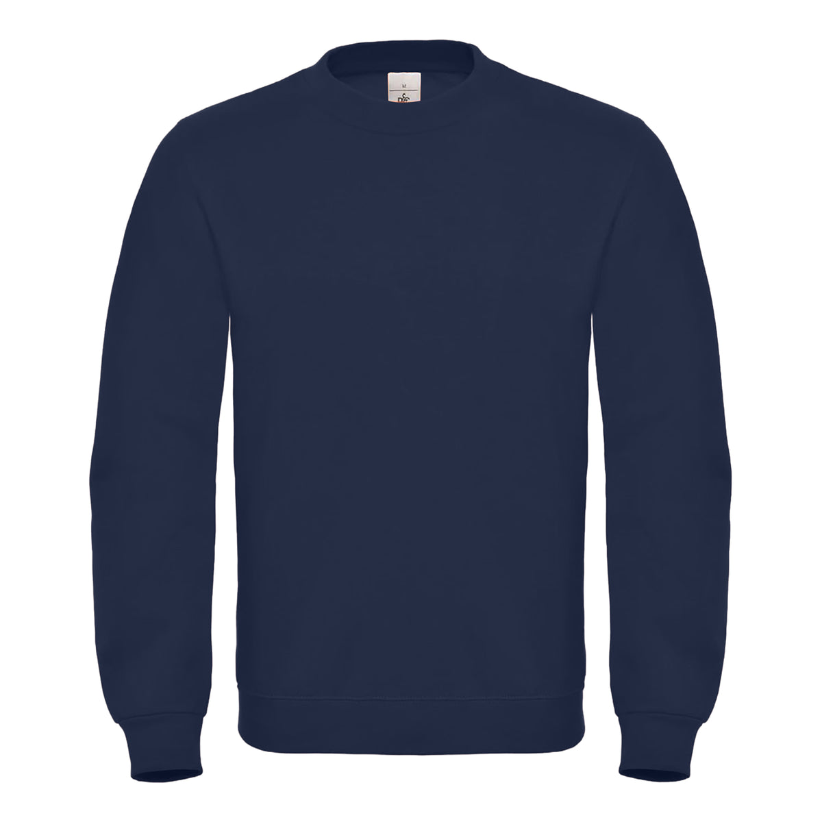 Navy - Front - B&C Mens ID.002 Cotton Sweatshirt