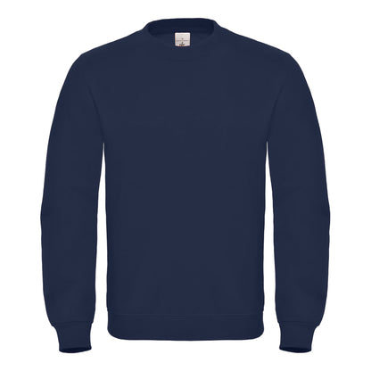 Navy - Front - B&C Mens ID.002 Cotton Sweatshirt