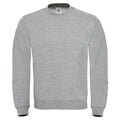 Heather Grey - Front - B&C Mens ID.002 Cotton Sweatshirt