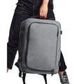 Grey Marl - Back - Bagbase Escape Carry-On Backpack