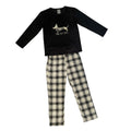Black-Cream - Front - Home & Living Womens-Ladies Dachshund Long Pyjama Set