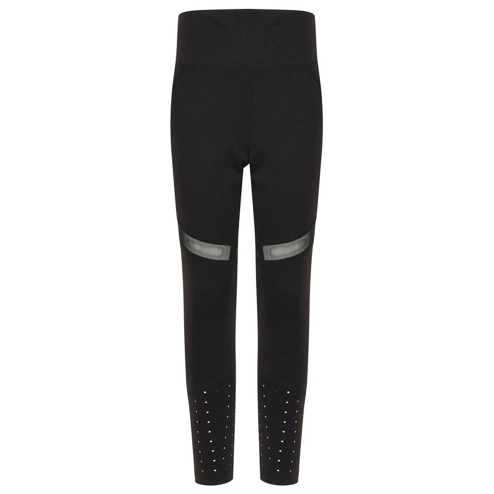 Black - Front - Tombo Girls Panelled Leggings