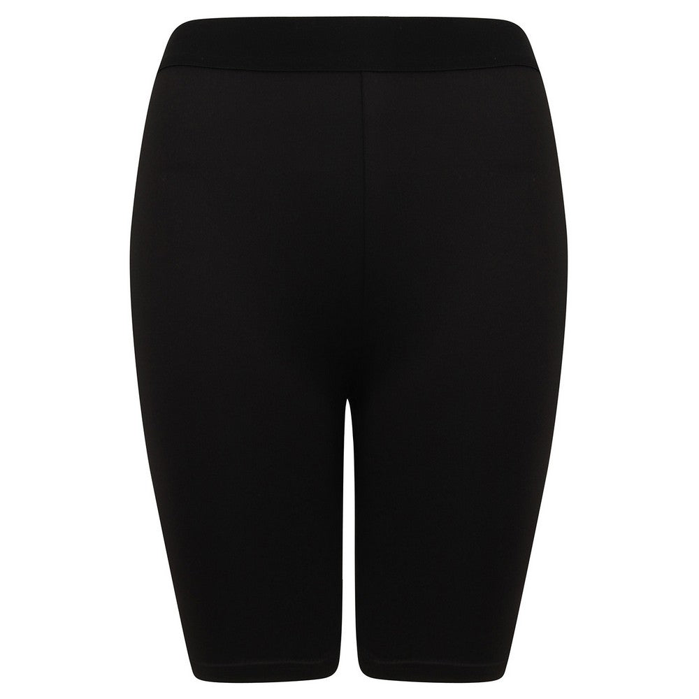 Black-Black - Front - SF Womens-Ladies Fashion Cycling Shorts