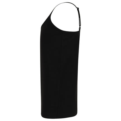Black - Side - SF Minni Girls Feel Good Stretch Spaghetti Strap Vest Top