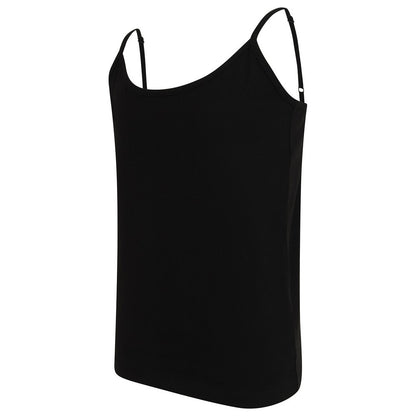 Black - Lifestyle - SF Minni Girls Feel Good Stretch Spaghetti Strap Vest Top
