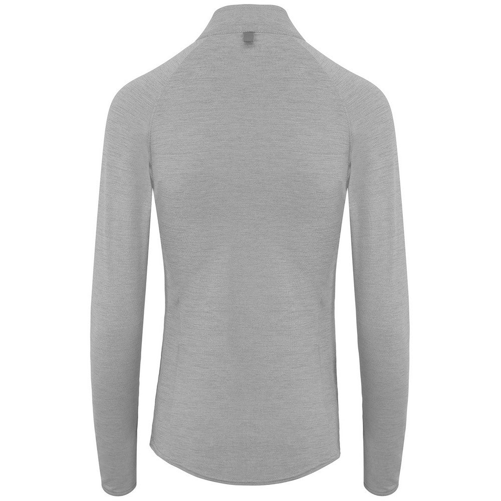 Silver Grey - Back - Awdis Mens Cool-Flex Half Zip Long-Sleeved Top