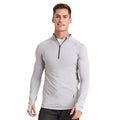 Silver Grey - Lifestyle - Awdis Mens Cool-Flex Half Zip Long-Sleeved Top