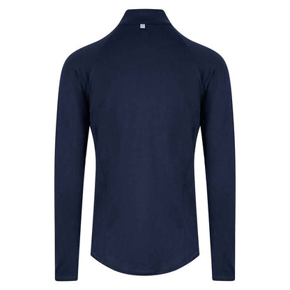 French Navy - Back - Awdis Mens Cool-Flex Half Zip Long-Sleeved Top