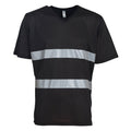 Black - Front - Yoko Mens Hi-Vis Lightweight V Neck T-Shirt