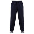 Navy-Heather Grey - Front - Front Row Unisex Adult Striped Jogging Bottoms