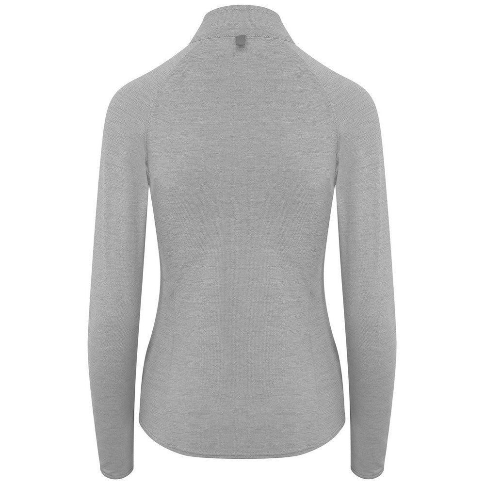 Silver Grey - Back - AWDis Cool Womens-Ladies Cool-Flex Half Zip Long-Sleeved Base Layer Top
