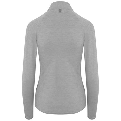 Silver Grey - Back - AWDis Cool Womens-Ladies Cool-Flex Half Zip Long-Sleeved Base Layer Top
