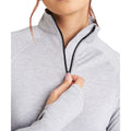 Silver Grey - Side - AWDis Cool Womens-Ladies Cool-Flex Half Zip Long-Sleeved Base Layer Top