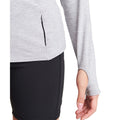Silver Grey - Lifestyle - AWDis Cool Womens-Ladies Cool-Flex Half Zip Long-Sleeved Base Layer Top
