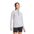 Silver Grey - Pack Shot - AWDis Cool Womens-Ladies Cool-Flex Half Zip Long-Sleeved Base Layer Top